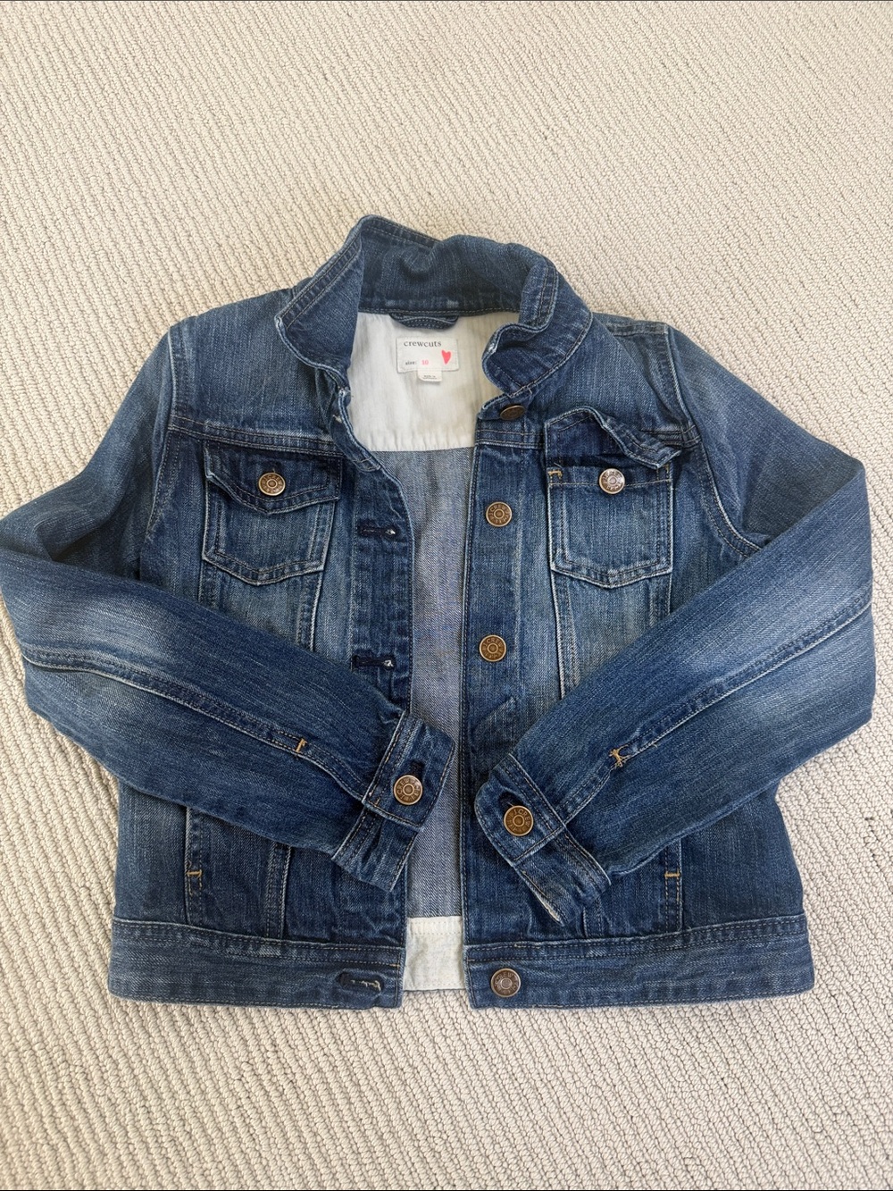 Crewcuts Dark Blue Denim Jean Jacket for Kids